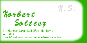 norbert soltesz business card