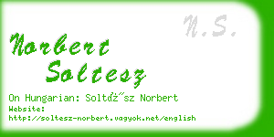 norbert soltesz business card